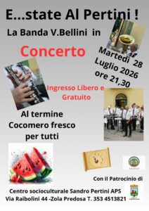 28 Luglio: E..state al Pertini - Concerto della Banda "Bellini" e cocomero