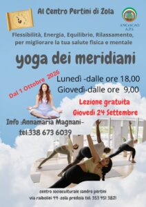 Ogni Lunedì e Giovedì: Yoga dei Meridiani